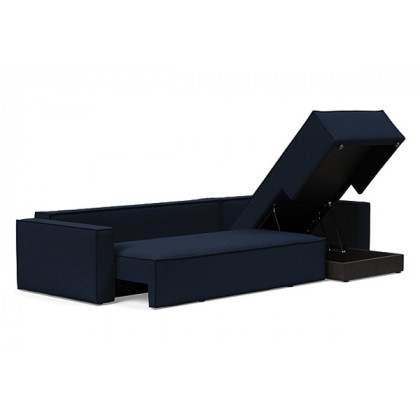 Innovation Living Newilla Sofa Bed With Lounger with Standard Arms - 528 Mixed Dance Blue