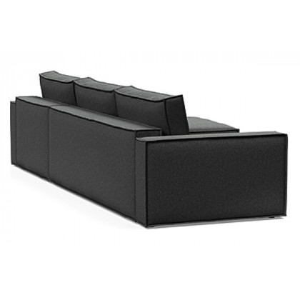Innovation Living Newilla Sofa Bed With Lounger with Standard Arms - 529 Bouclé Charcoal