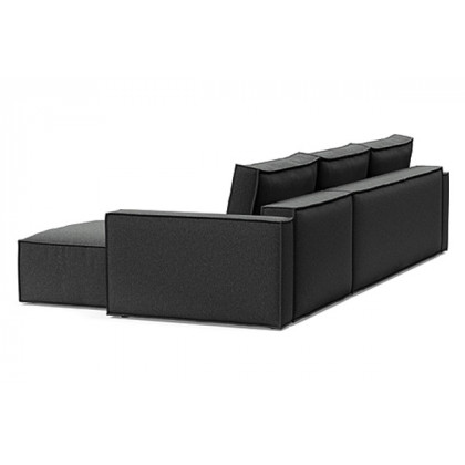 Innovation Living Newilla Sofa Bed With Lounger with Standard Arms - 529 Bouclé Charcoal