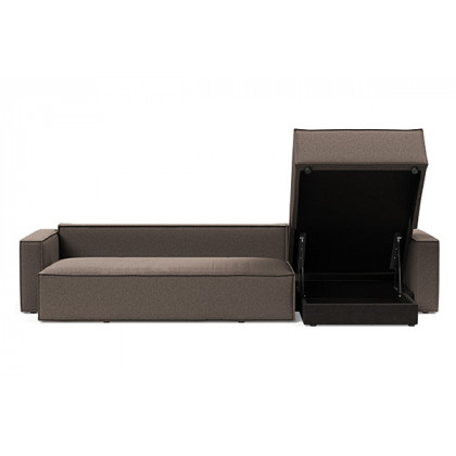 Innovation Living Newilla Sofa Bed With Lounger with Standard Arms - 530 Bouclé Taupe