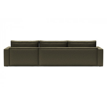 Innovation Living Newilla Sofa Bed With Lounger with Standard Arms - 535 Bouclé Forest Green