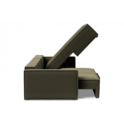 Innovation Living Newilla Sofa Bed With Lounger with Standard Arms - 535 Bouclé Forest Green