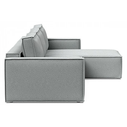 Innovation Living Newilla Sofa Bed With Lounger with Standard Arms - 538 Melange Light Grey