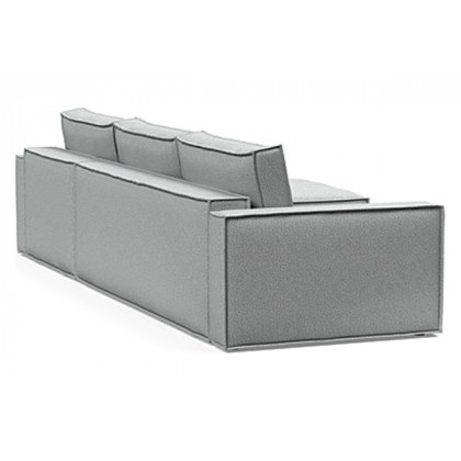 Innovation Living Newilla Sofa Bed With Lounger with Standard Arms - 538 Melange Light Grey
