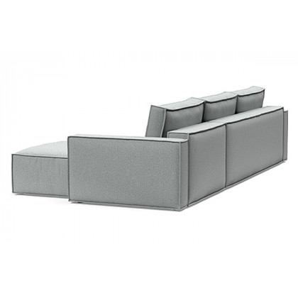 Innovation Living Newilla Sofa Bed With Lounger with Standard Arms - 538 Melange Light Grey