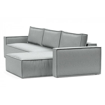 Innovation Living Newilla Sofa Bed With Lounger with Standard Arms - 538 Melange Light Grey