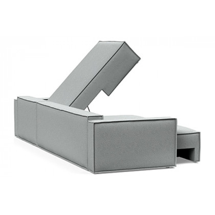 Innovation Living Newilla Sofa Bed With Lounger with Standard Arms - 538 Melange Light Grey
