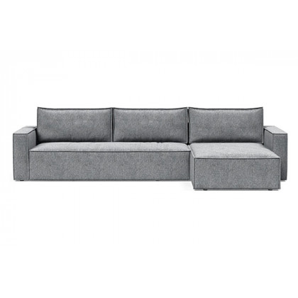 Innovation Living Newilla Sofa Bed With Lounger with Standard Arms - 565 Twist Granite