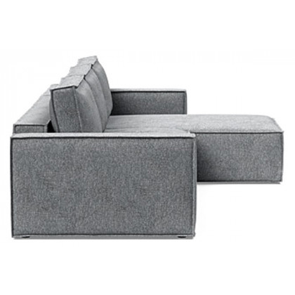 Innovation Living Newilla Sofa Bed With Lounger with Standard Arms - 565 Twist Granite