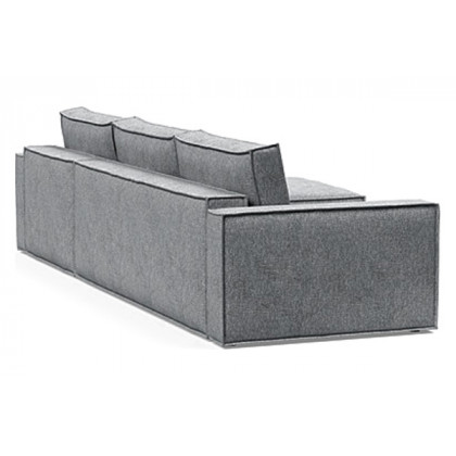 Innovation Living Newilla Sofa Bed With Lounger with Standard Arms - 565 Twist Granite
