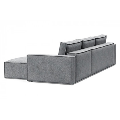 Innovation Living Newilla Sofa Bed With Lounger with Standard Arms - 565 Twist Granite