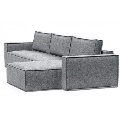 Innovation Living Newilla Sofa Bed With Lounger with Standard Arms - 565 Twist Granite