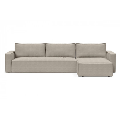 Innovation Living Newilla Sofa Bed With Lounger with Standard Arms - 579 Kenya Gravel