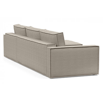 Innovation Living Newilla Sofa Bed With Lounger with Standard Arms - 579 Kenya Gravel