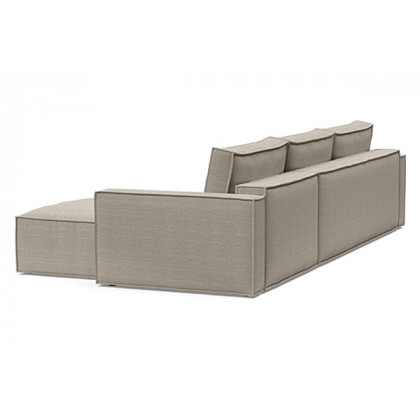 Innovation Living Newilla Sofa Bed With Lounger with Standard Arms - 579 Kenya Gravel