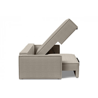 Innovation Living Newilla Sofa Bed With Lounger with Standard Arms - 579 Kenya Gravel