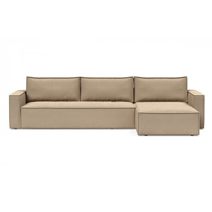Innovation Living Newilla Sofa Bed With Lounger with Standard Arms - 587 Phobos Mocha