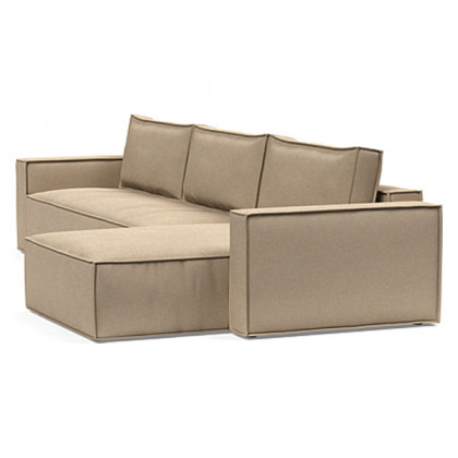 Innovation Living Newilla Sofa Bed With Lounger with Standard Arms - 587 Phobos Mocha