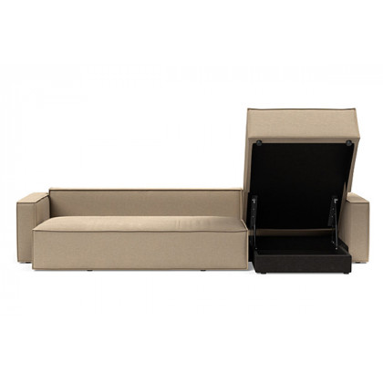Innovation Living Newilla Sofa Bed With Lounger with Standard Arms - 587 Phobos Mocha