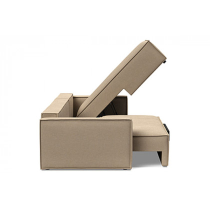 Innovation Living Newilla Sofa Bed With Lounger with Standard Arms - 587 Phobos Mocha