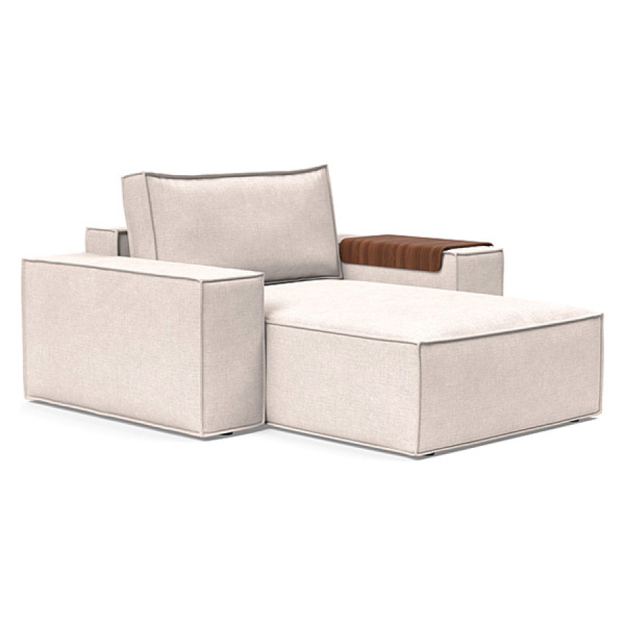 Innovation Living Newilla Lounger Chair with Wide Arms - 255 Adario Basmati