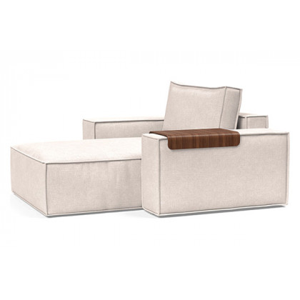 Innovation Living Newilla Lounger Chair with Wide Arms - 255 Adario Basmati