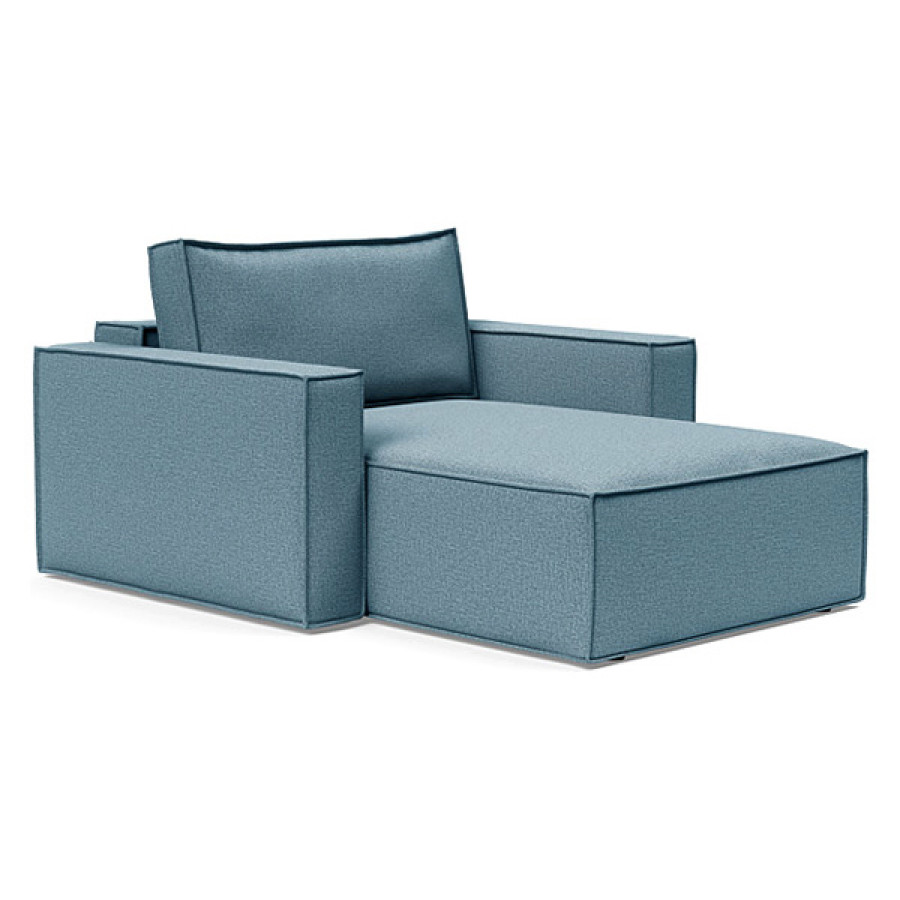 Innovation Living Newilla Lounger Chair with Standard Arms - 525 Mixed Dance Light Blue