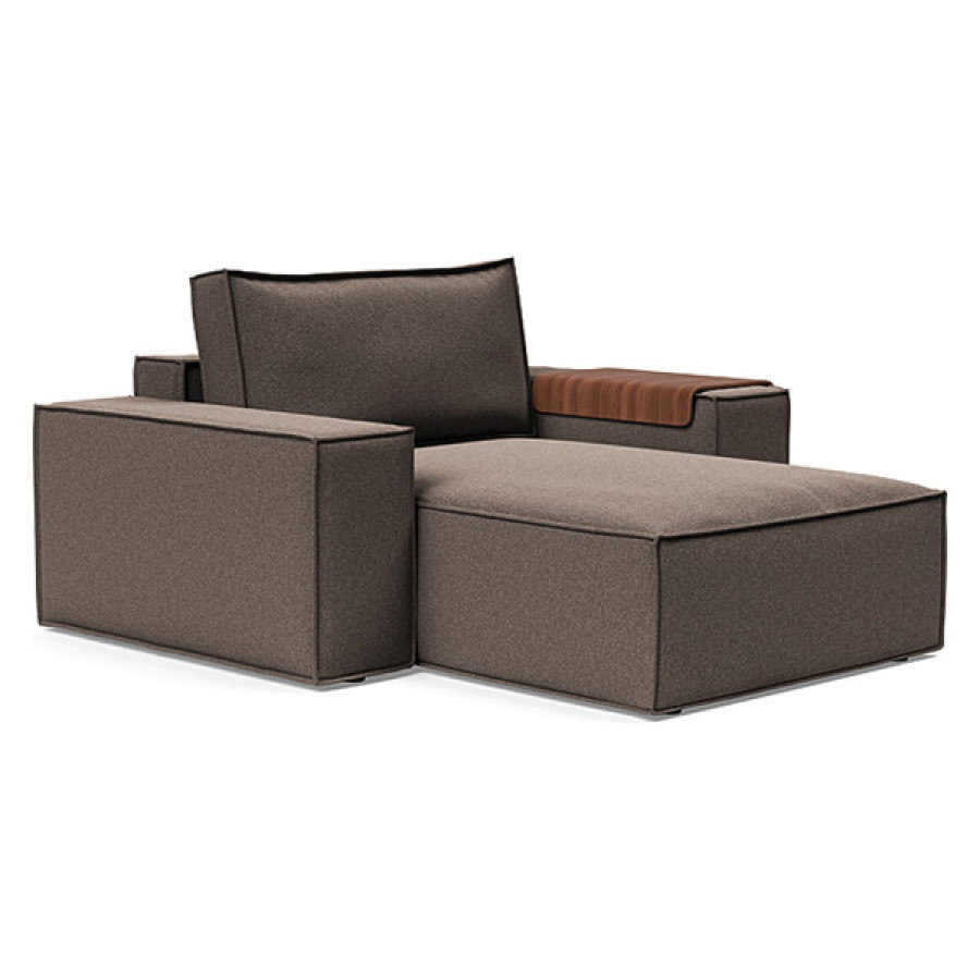 Innovation Living Newilla Lounger Chair with Wide Arms - 530 Bouclé Taupe