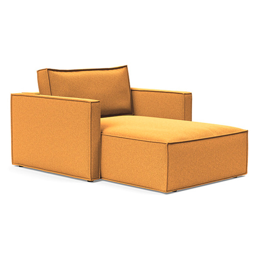 Innovation Living Newilla Lounger Chair with Slim Arms - 536 Bouclé Ochre