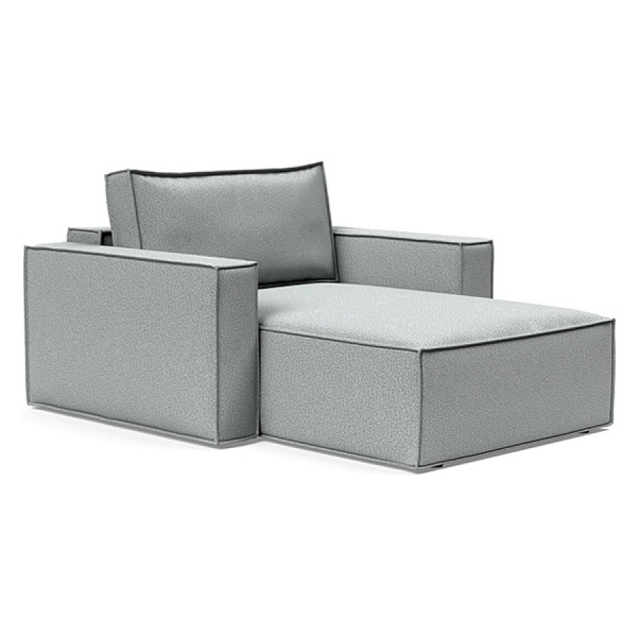 Innovation Living Newilla Lounger Chair with Standard Arms - 538 Melange Light Grey