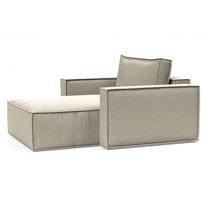 Innovation Living Newilla Lounger Chair with Standard Arms - 539 Bouclé Beige