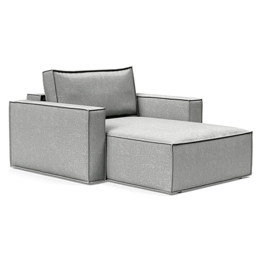 Innovation Living Newilla Lounger Chair with Standard Arms - 590 Micro Check Grey