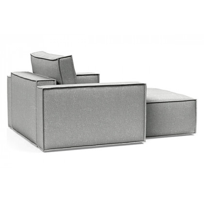 Innovation Living Newilla Lounger Chair with Standard Arms - 590 Micro Check Grey