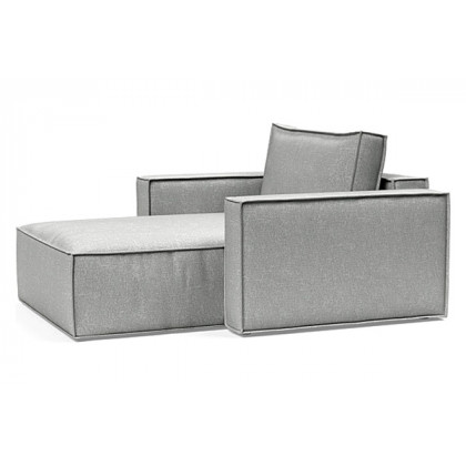 Innovation Living Newilla Lounger Chair with Standard Arms - 590 Micro Check Grey