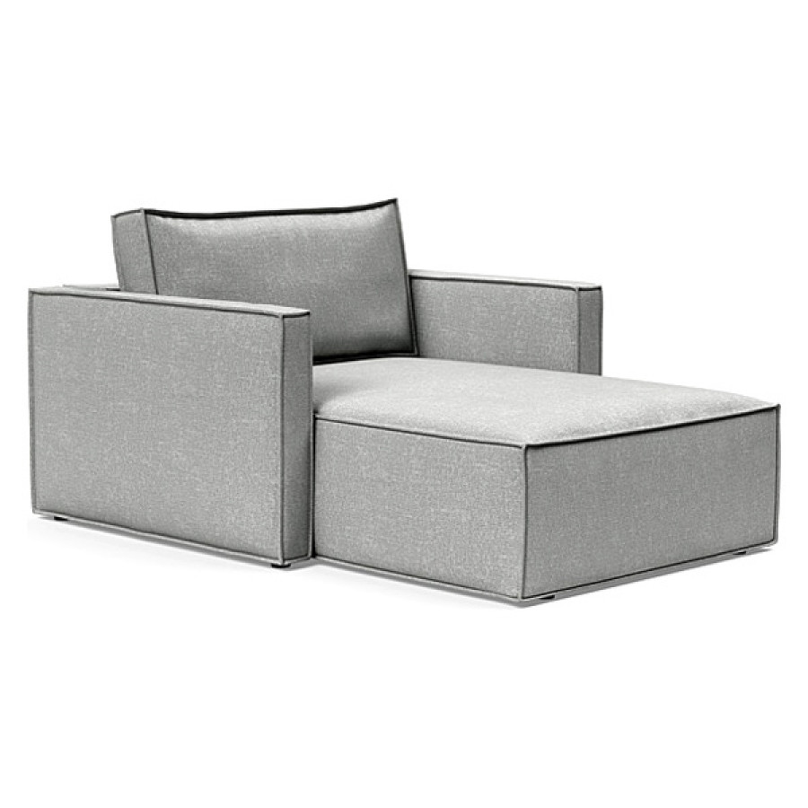 Innovation Living Newilla Lounger Chair with Slim Arms - 590 Micro Check Grey
