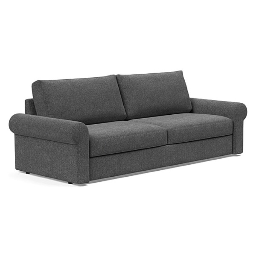 Innovation Living Vilander Sofa Bed With Roll Arms - 350 Taura Deep Grey
