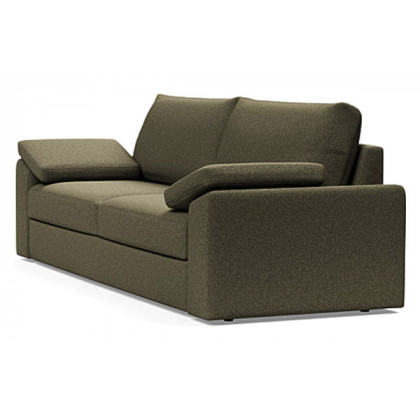 Innovation Living Vilander Sofa Bed With Cushion Arms - 535 Bouclé Forest Green