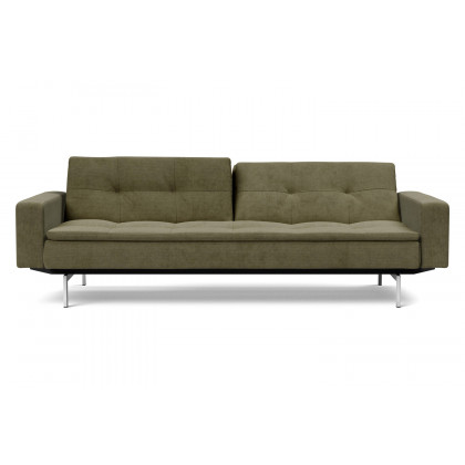 Innovation Living Dublexo Stainless Steel Sofa Bed with Arms - 316 Cordufine Pine Green