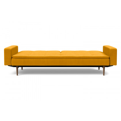 Innovation Living Dublexo Styletto Sofa Bed Dark Wood with Arms - 507 Elegance Burned Curry