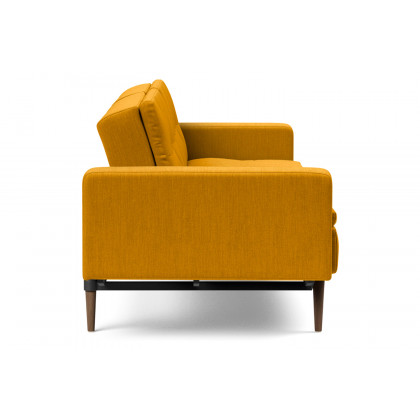 Innovation Living Dublexo Styletto Sofa Bed Dark Wood with Arms - 507 Elegance Burned Curry