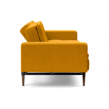 Innovation Living Dublexo Styletto Sofa Bed Dark Wood with Arms - 507 Elegance Burned Curry