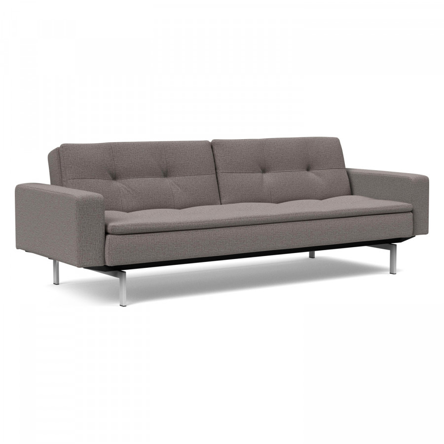 Innovation Living Dublexo Stainless Steel Sofa Bed with Arms - 521 Mixed Dance Gray