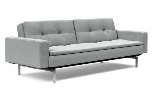 Innovation Living™ Dublexo Stainless Steel Sofa Bed with Arms - 538 Melange Light Gray
