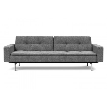 Innovation Living Dublexo Stainless Steel Sofa Bed with Arms - 563 Twist Charcoal