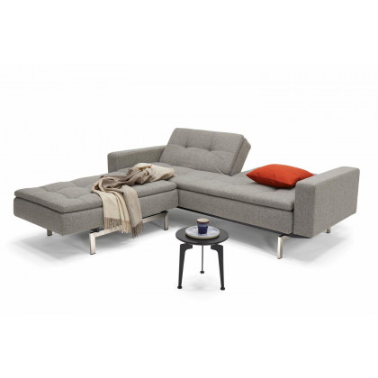Innovation Living Dublexo Stainless Steel Sofa Bed with Arms - 577 Kenya Dark Gray
