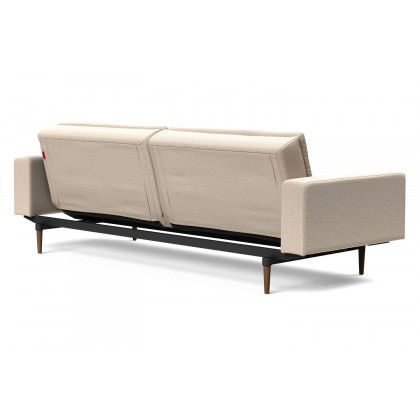 Innovation Living Dublexo Styletto Sofa Bed Dark Wood with Arms - 584 Argus Natural