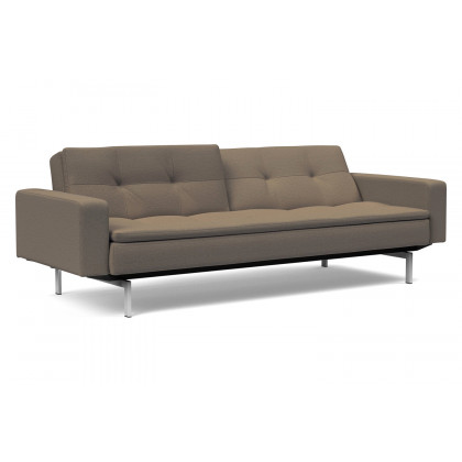 Innovation Living Dublexo Stainless Steel Sofa Bed with Arms - 585 Argus Brown