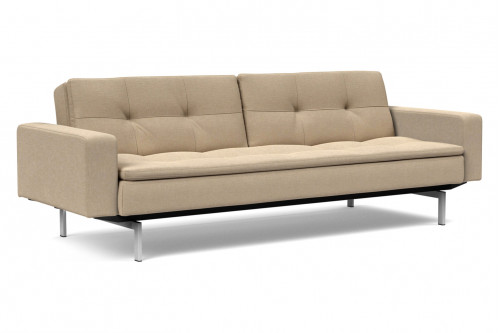 Innovation Living™ Dublexo Stainless Steel Sofa Bed with Arms - 587 Phobos Mocha