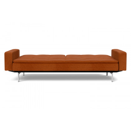 Innovation Living Dublexo Stainless Steel Sofa Bed with Arms - 595 Corduroy Burnt Orange