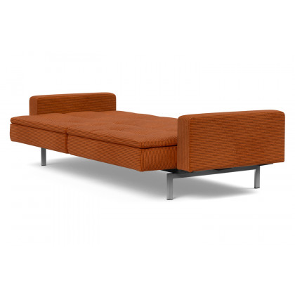 Innovation Living Dublexo Stainless Steel Sofa Bed with Arms - 595 Corduroy Burnt Orange